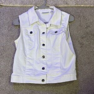Lauren Conrad white denim vest